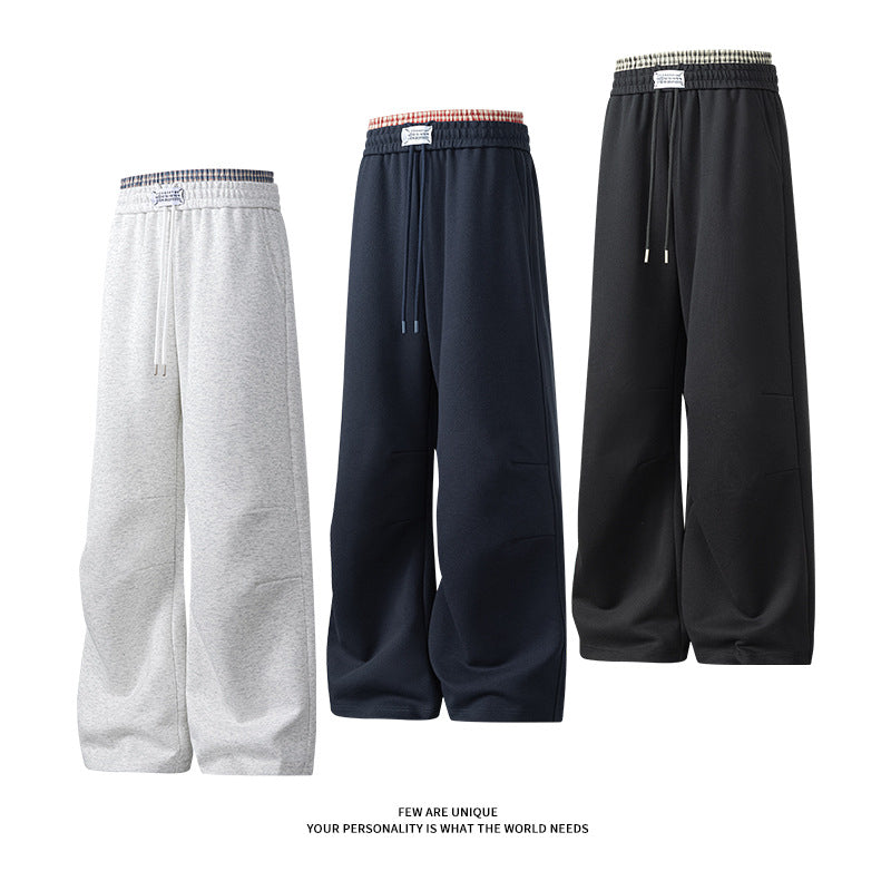 Relaxed fit leisure pants for men in breathable cotton blend with elastic waistband and side pockets Chic and Style