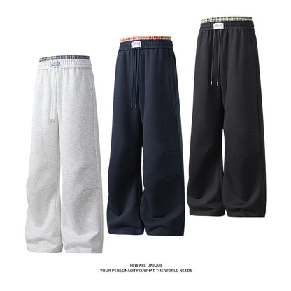 Relaxed fit leisure pants for men in breathable cotton blend with elastic waistband and side pockets Chic and Style