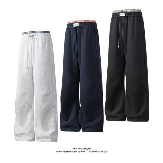 Relaxed fit leisure pants for men in breathable cotton blend with elastic waistband and side pockets Chic and Style