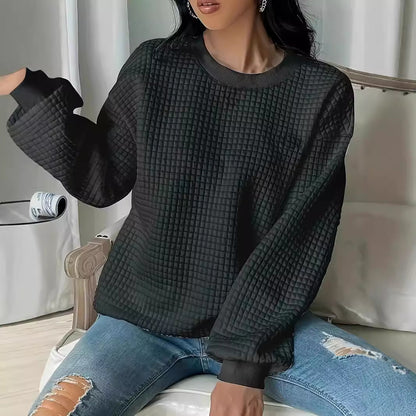 Dames pull décontracté oversized avec design texturé Chic und Stil