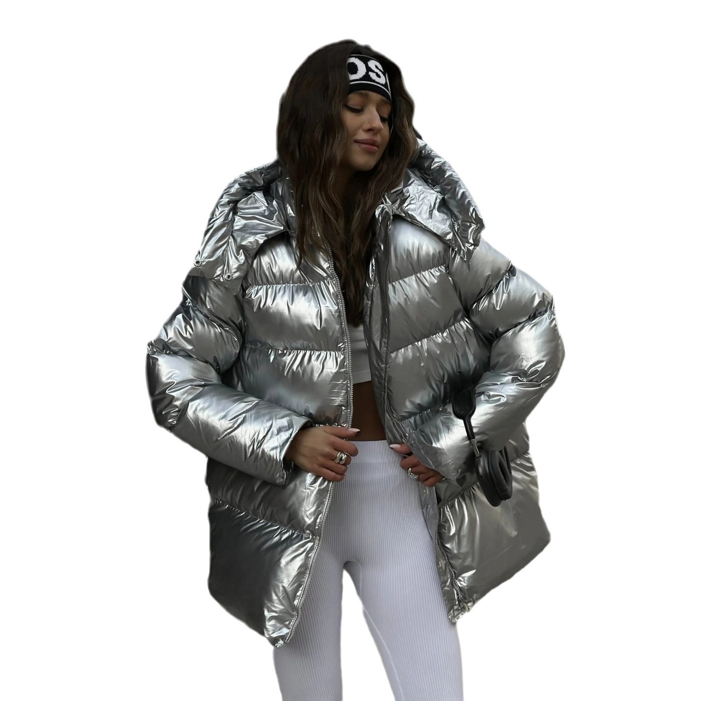 Dame veste matelassée avec matériau réfléchissant et design stylé Chic und Stil