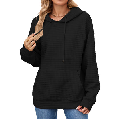 Dames hoodie avec des détails de structure particuliers Chic und Stil