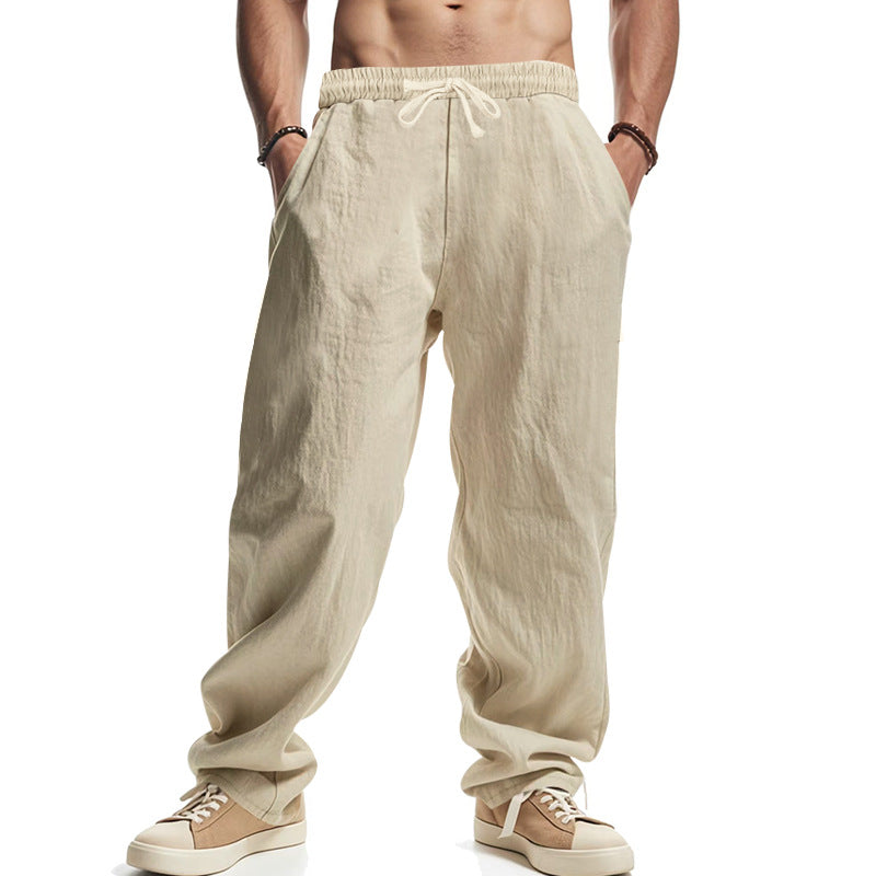 Casual pants for men with elastic waistband and practical pockets Chic and Style