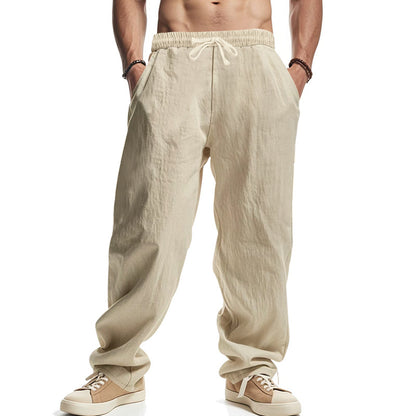 Casual pants for men with elastic waistband and practical pockets Chic and Style