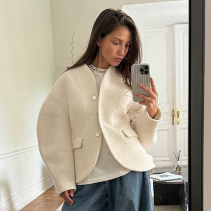 Dames Chic Veste Blazer Oversize Chic und Stil