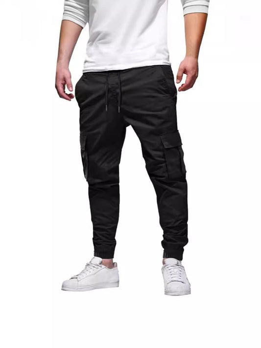 Casual cargo pants for men with elastic waistband and practical pockets Chic und Stil
