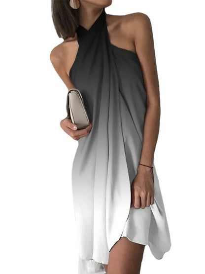 Robe d'été sans manches pour femmes avec un élégant design portefeuille Chic und Stil