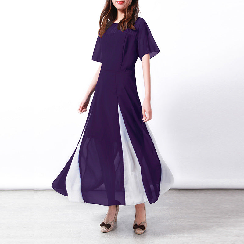 Robe maxi à manches longues transparentes et fente latérale Chic und Stil