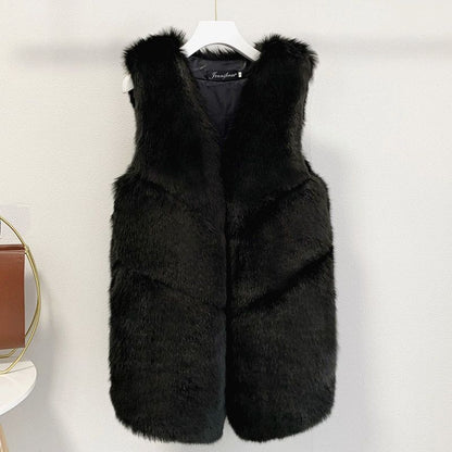 Dames gilet en fourrure Chic und Stil