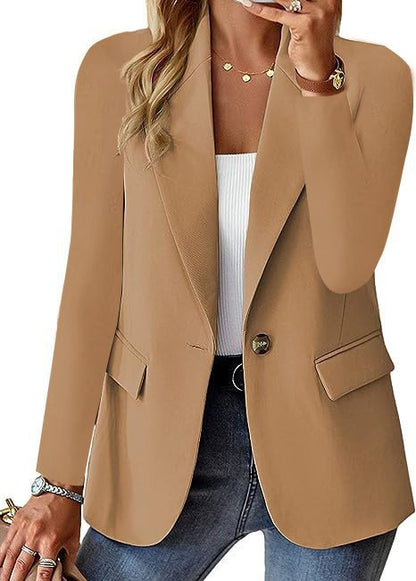 Dames Blazer d'affaires élégant avec coupe cintrée et texture Chic und Stil