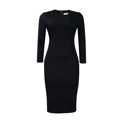 Robe ajustée pour femmes avec manches longues et ruching Chic und Stil