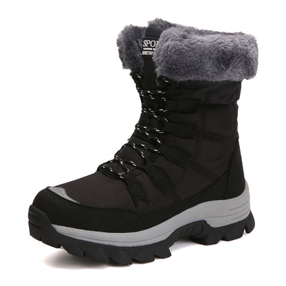 Bottes d'hiver pour femmes avec col en fausse fourrure douillette et semelle antidérapante Chic und Stil