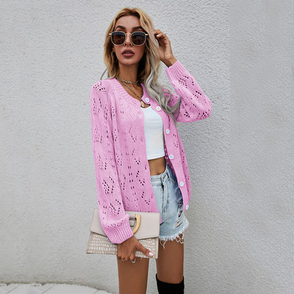 Dames gilet tricot léger avec mailles ouvertes Chic und Stil