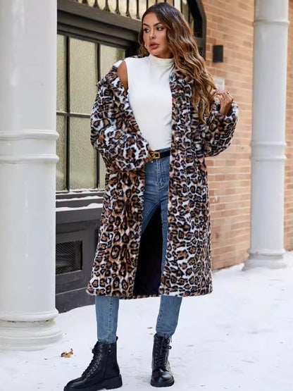 Dames élégant et stylé manteau en fausse fourrure Chic und Stil