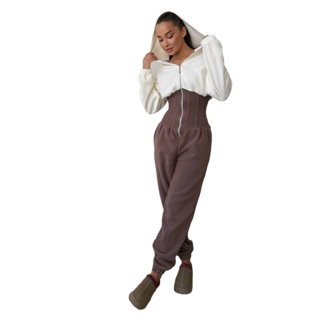 Dames Jumpsuit raffiné avec capuche Chic und Stil