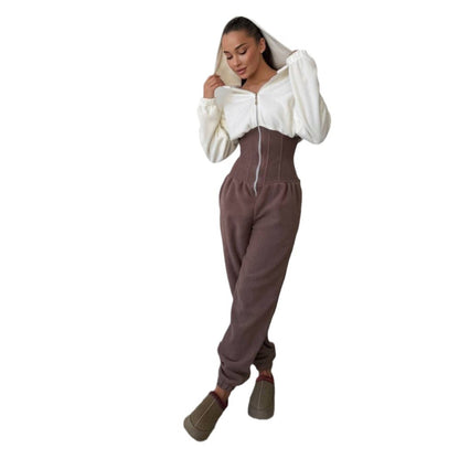 Dames Jumpsuit raffiné avec capuche Chic und Stil