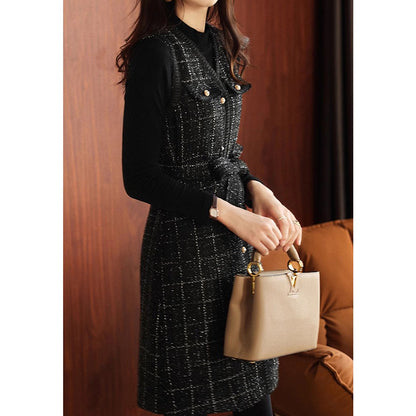 Robe utilitaire à carreaux pour femmes Chic und Stil