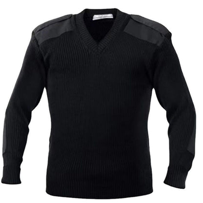 Pull en tricot pour hommes avec décolleté en V et détails décoratifs sur les épaules Chic und Stil
