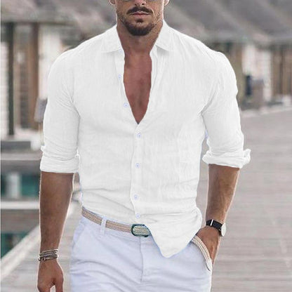 Chemise en lin pour hommes avec coupe moderne et design cintré Chic und Stil