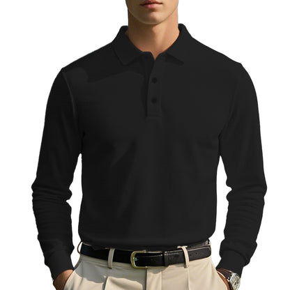 Chemise polo pour hommes à manches longues et col classique Chic und Stil