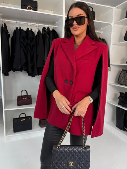 Blazer Cape à double bouton pour femmes Chic und Stil