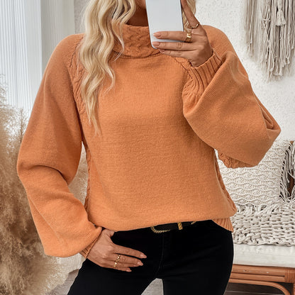 Pull en tricot pour femmes avec col montant Chic und Stil