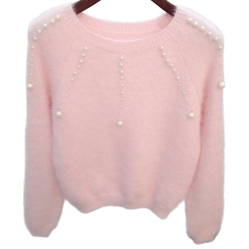 Pull femme élégant avec des accents de perles élégants Chic und Stil