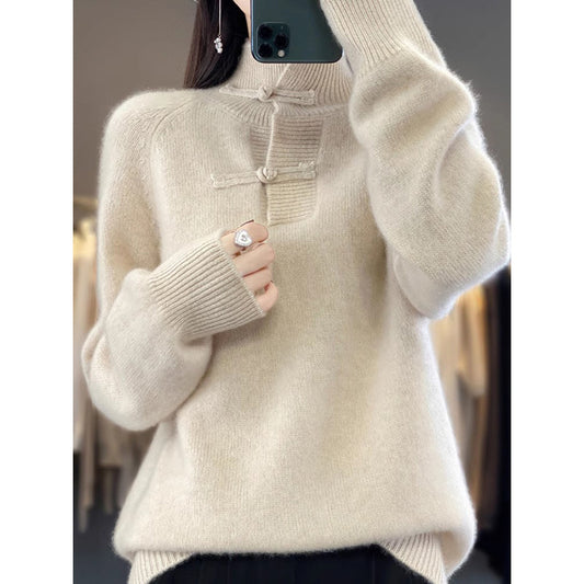 Pull femme en tricot confortable Chic und Stil 1750847044