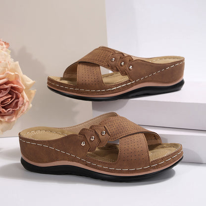 Sandales slides confort pour dames Chic und Stil