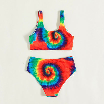 Dames Batik Taille haute Bikini Set Chic und Stil