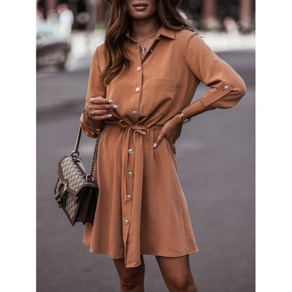 Robe chemise à boutons pour femmes Chic und Stil