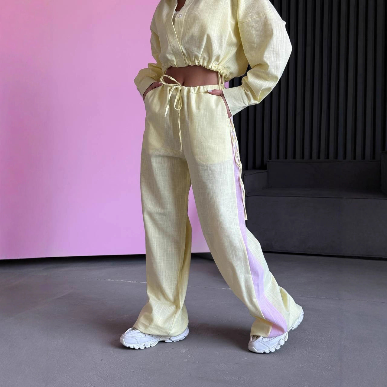 Casual top set for women and wide pants Chic and Style