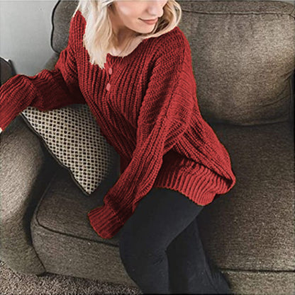 Dames Grand pull en tricot avec des manches larges et une coupe décontractée Chic und Stil