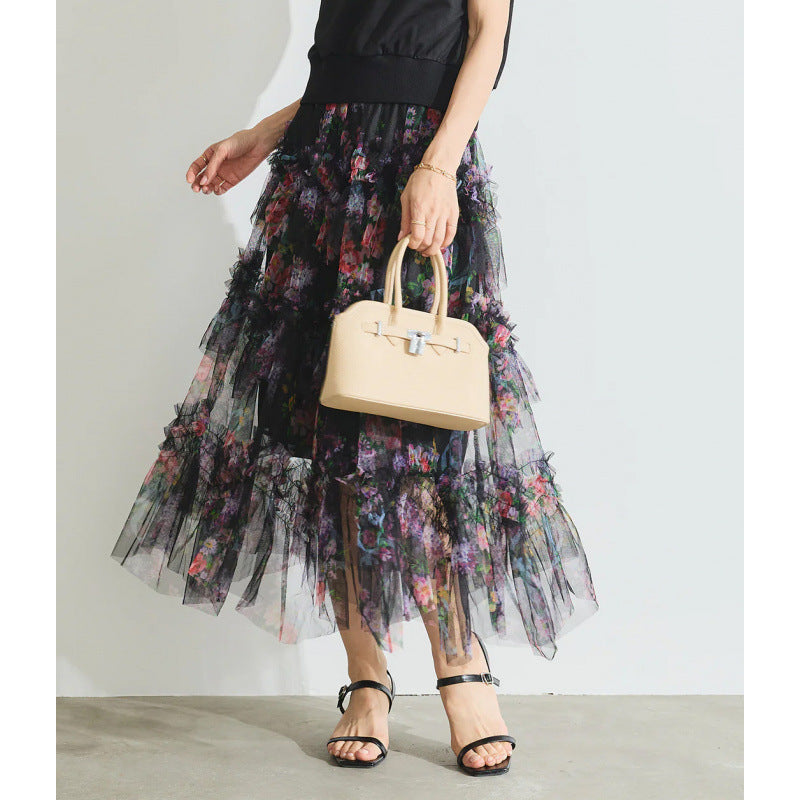 Jupe maxi fleuri Chic und Stil pour femmes