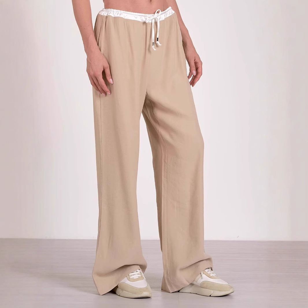 Ladies Palazzo Pants Trendy with Elastic Waist Chic and Style