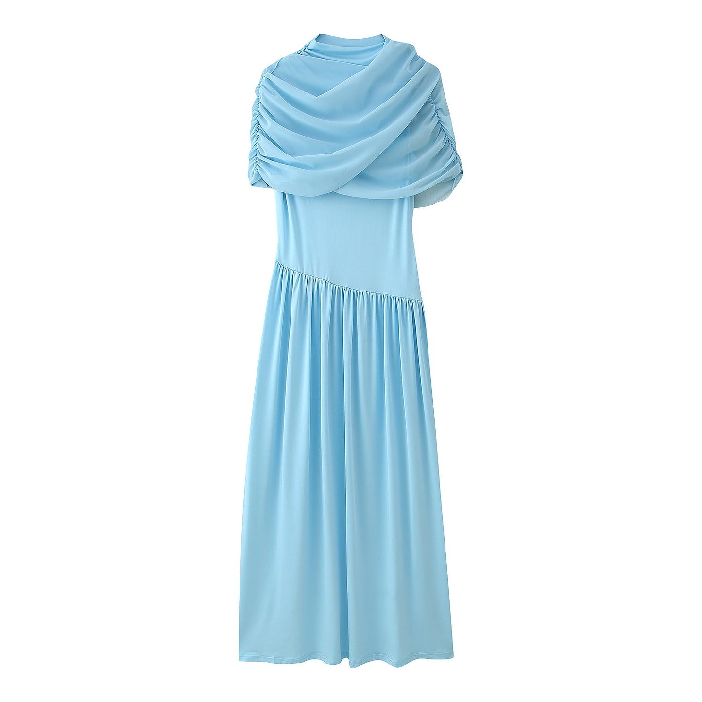 Robe maxi femme avec fronces décoratives et drapé élégant Chic und Stil
