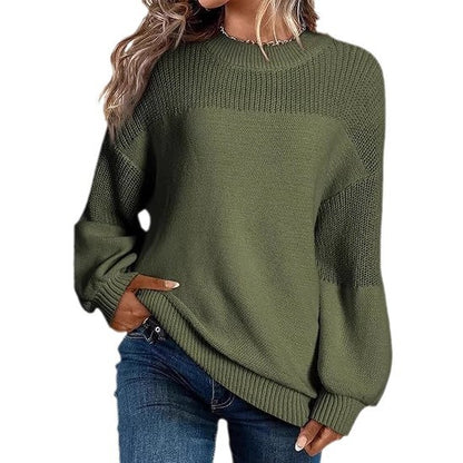 Pull en tricot à la mode pour femmes avec épaules dépassantes et coupe décontractée Chic und Stil