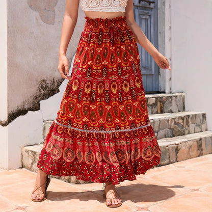 Roc Chic und Stil maxi jupe boho femme