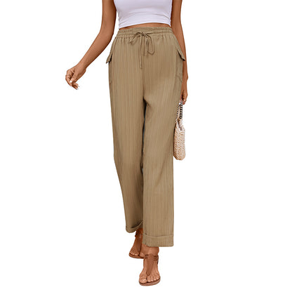 Women light pleated pants Chic and Style