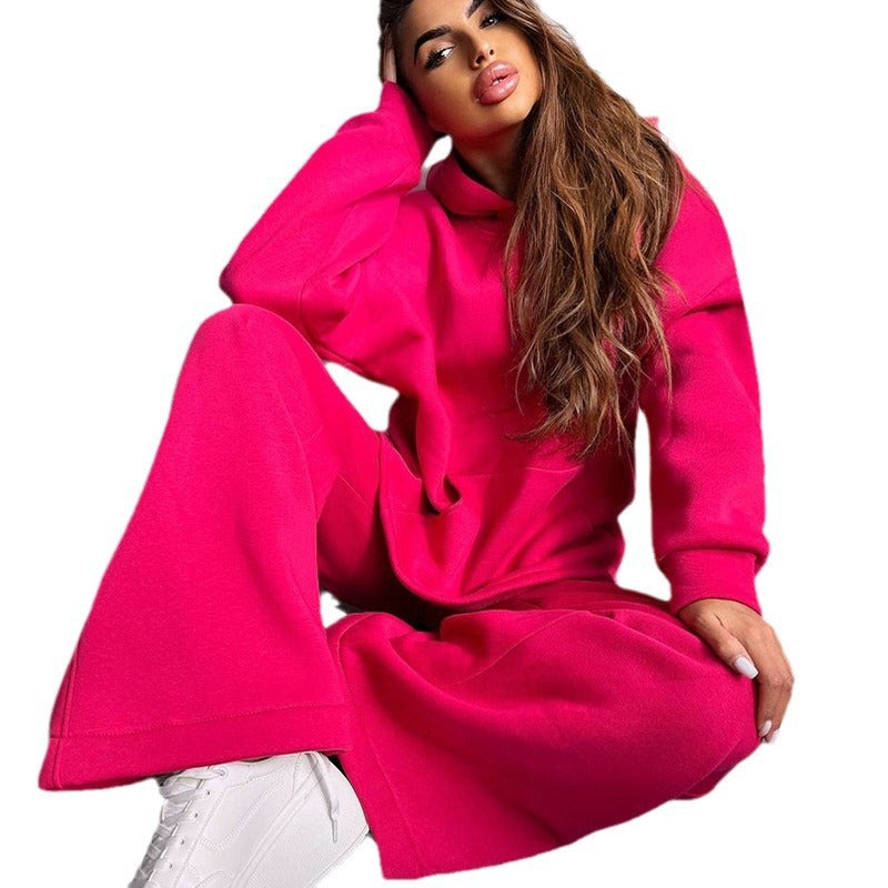 Casual hoodie set for women and palazzo pants Chic und Stil