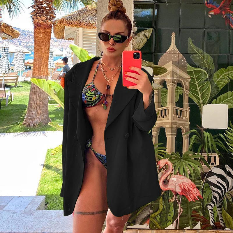 Blazer oversize décontracté pour femmes avec une coupe moderne et des détails élégants Chic und Stil