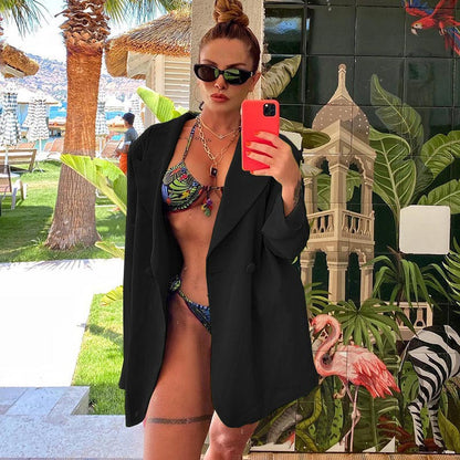 Blazer oversize décontracté pour femmes avec une coupe moderne et des détails élégants Chic und Stil