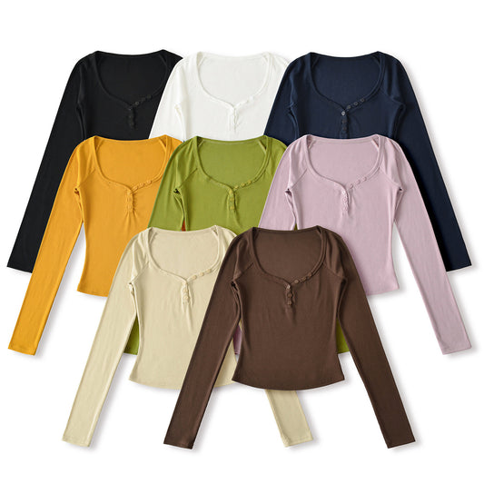 Chemisier à manches longues pour femmes avec fermeture à boutons élégante Chic und Stil