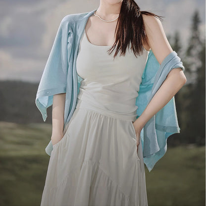 Jupe maxi fluide pour femmes avec poches Chic und Stil
