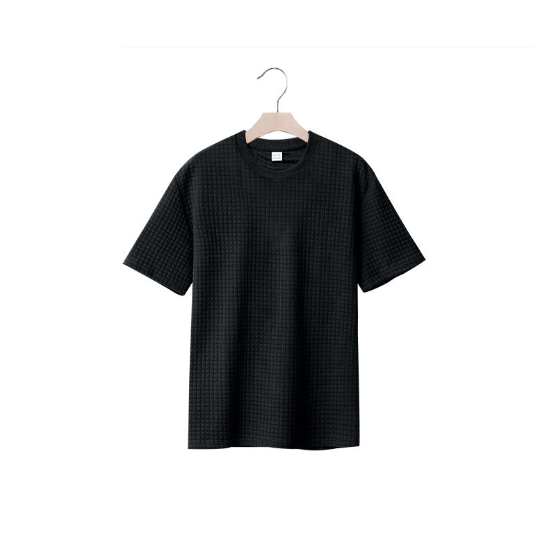T-shirt décontracté pour homme en coton respirant avec design texturé Chic und Stil