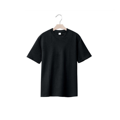 T-shirt décontracté pour homme en coton respirant avec design texturé Chic und Stil