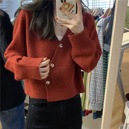 Dames cardigan moelleux avec de gros boutons et une coupe ample Chic und Stil