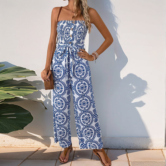 Combinaison sans manches pour femmes avec jambes larges et imprimé floral Chic und Stil