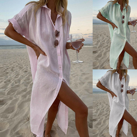 Robe en lin décontractée pour femmes Chic und Stil
