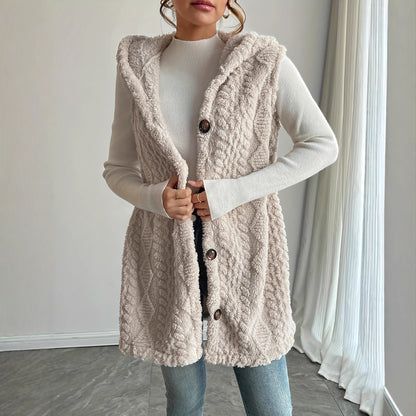 Dames gilet long douillet Chic und Stil